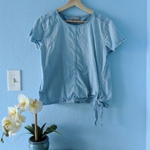 Chambray Tie Top